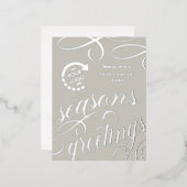 Zakelijk Bedrijf UW LOGO Folie Vakantie Post Kaart (Voorkant / Achterkant)