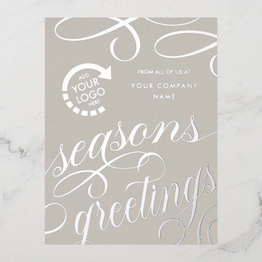 Zakelijk Bedrijf UW LOGO Folie Vakantie Post Kaart (Voorkant)