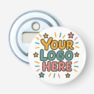 Zakelijk, Bedrijf, Uw Logo Hier Button Flesopener
