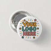 Zakelijk, Bedrijf, Uw Logo Hier Ronde Button 3,2 Cm (Voorkant /achterkant)