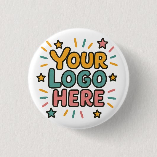 Zakelijk, Bedrijf, Uw Logo Hier Ronde Button 3,2 Cm (Voorkant)