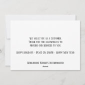 Zakelijk Bedrijf Vakantie Modern Feestdagenkaart (Achterkant)