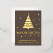 Zakelijk Bedrijf Vrolijk Kerstfeest Folie Feestdagen Briefkaart (Voorkant / Achterkant)