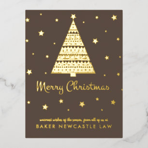 Zakelijk Bedrijf Vrolijk Kerstfeest Folie Feestdagen Briefkaart