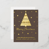 Zakelijk Bedrijf Vrolijk Kerstfeest Folie Feestdagen Briefkaart (Voorkant / Achterkant)