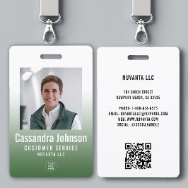 Zakelijk Bedrijfs Groen Verloop Medewerker Foto Badge