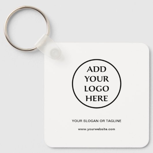 Zakelijk Bedrijfs Professioneel Eenvoudig Logo Sleutelhanger (Voorkant)