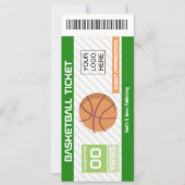 Zakelijk Bedrijfsfunctie Basketbal Evenement Ticke Kaart (Voorkant)