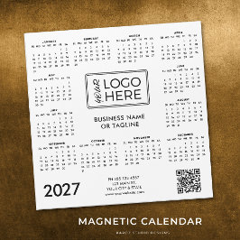 Zakelijk bedrijfslogo 2027 magnetische kalender