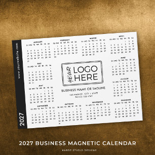 Zakelijk bedrijfslogo 2027 magnetische kalender