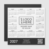 Zakelijk bedrijfslogo 2027 magnetische kalender (Voorkant / Achterkant)