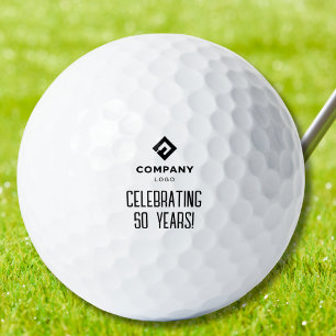 Zakelijk bedrijfslogo dat # jaar viert Aangepast Golfballen