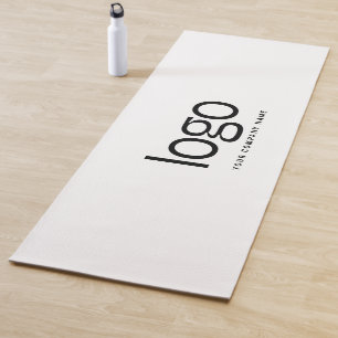 Zakelijk bedrijfslogo en tekst promotioneel yogamat