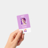Zakelijk bedrijfslogo, foto, QR-code, naam-ID Badge (Handheld)