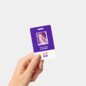 Zakelijk bedrijfslogo, foto, QR-code, naamkaartje Badge (Handheld)