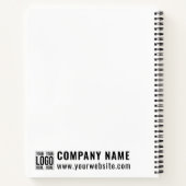 Zakelijk bedrijfslogo modern en koel notitieboek (Achterkant)