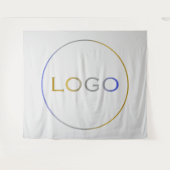 Zakelijk Bedrijfslogo Op Lichtgrijs Wandkleed (Voorkant (horizontaal))