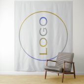 Zakelijk Bedrijfslogo Op Lichtgrijs Wandkleed (In situ)