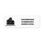 Zakelijk bedrijfslogo Professionele retouradres Etiket (Voorkant)