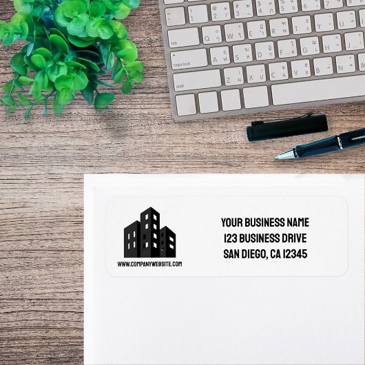 Zakelijk bedrijfslogo Professionele retouradres Etiket