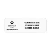 Zakelijk bedrijfslogo Professionele retouradres  Etiket (Voorkant)