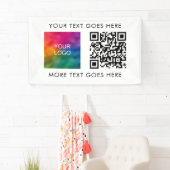 Zakelijk Bedrijfslogo QR Code Modern Eerlijk Best Spandoek (Insitu)