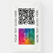 Zakelijk Bedrijfslogo QR Code Modern Eerlijk Best Spandoek (Verticaal)