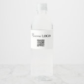 Zakelijk bedrijfslogo & QR-code Waterfles Etiket (Voorkant)
