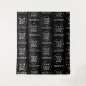 Zakelijk bedrijfslogo & tekst Bedrijf Zwart Wandkleed (Voorkant)