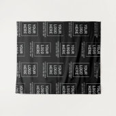 Zakelijk bedrijfslogo & tekst Bedrijf Zwart Wandkleed (Voorkant (horizontaal))