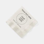 Zakelijk bedrijfslogo tekst Ecru gemunte cocktail Servet (Hoek)