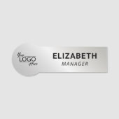 Zakelijk bedrijfslogo zilver naamplaatje (Voorkant)