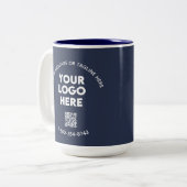 Zakelijk Bericht Logo Aangepaste kleur QR-code Tweekleurige Koffiemok (Voorkant links)