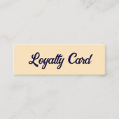 Zakelijk Bisque en Donkerblauw Script Korting Klantenkaartje (Voorkant)