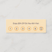 Zakelijk Bisque en Donkerblauw Script Korting Klantenkaartje (Achterkant)