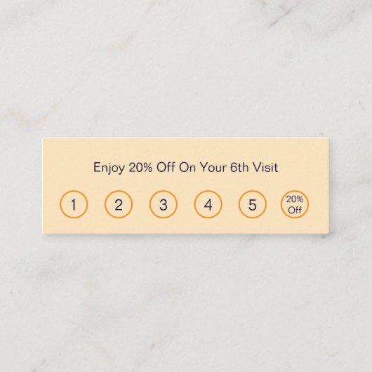 Zakelijk Bisque en Donkerblauw Script Korting Klantenkaartje (Achterkant)