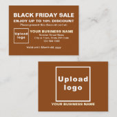 Zakelijk Black Friday Sale op Brown Korting Kaart (Voorkant / Achterkant)