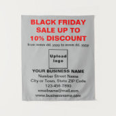 Zakelijk Black Friday Sale op Grijs Tapestry Wandkleed (Voorkant)