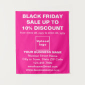 Zakelijk Black Friday Sale op roze tapijt Wandkleed (Voorkant)