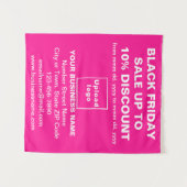 Zakelijk Black Friday Sale op roze tapijt Wandkleed (Voorkant (horizontaal))