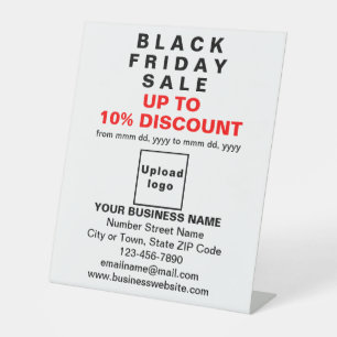 Zakelijk Black Friday Sale op wit voetstuk teken Reclamebord Met Voetstuk