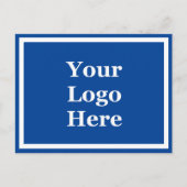 Zakelijk blauw en wit bedrijf Logo Sjabloon Briefkaart (Voorkant)