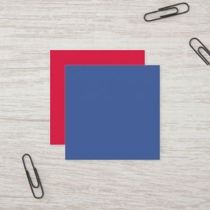 Zakelijk Blauw + Karmozijnrode Vierkante Kaarten – Visitekaartje