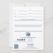 Zakelijk Blauw Wit Afstuderen Cadeaubon (Achterkant)