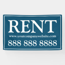 Zakelijk Blauw Wit Huur Website Telefoon Banner