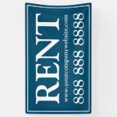 Zakelijk Blauw Wit Huur Website Telefoon Banner (Verticaal)