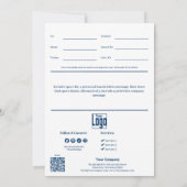 Zakelijk Blauw Wit Merk Kleur Gift Certificaat (Achterkant)