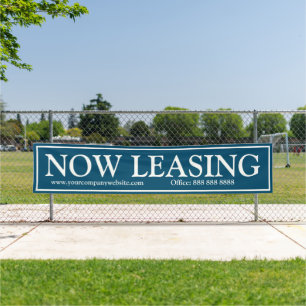 Zakelijk Blauw Wit Nu Leasing Website Telefoon Spandoek