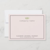 Zakelijk Blush|Houtskool Bedankkaart (Voorkant)