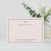 Zakelijk Blush|Houtskool Bedankkaart (Staand voorkant)